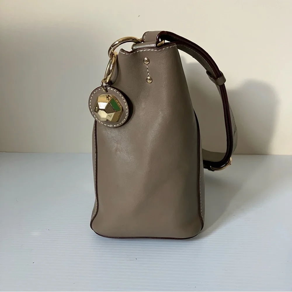 Frances Valentine Neutral Taupe June Slouchy Hobo Shoulder Bag